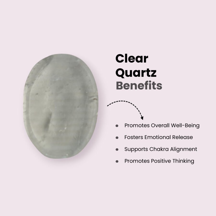 Clear Quartz Worry Stone for Clarity and Energy Amplification