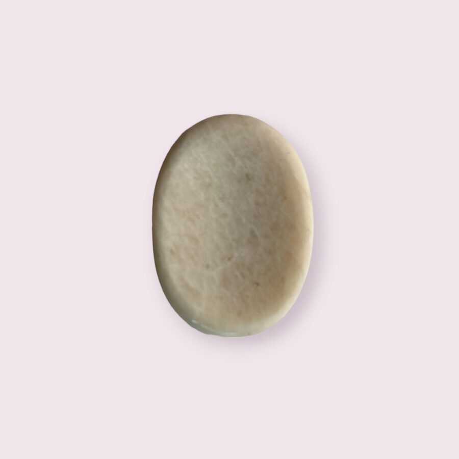Cream Moon Worry Stone for Serenity and Emotional Healing - Image 2