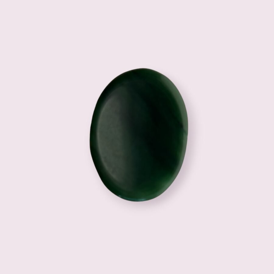 Green Jade Worry Stone for Harmony and Prosperity - Image 2