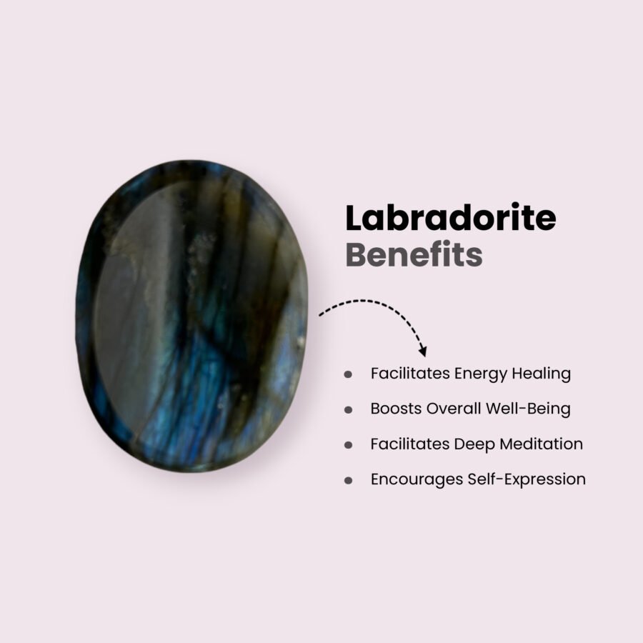 Labradorite Worry Stone for Intuition and Protection
