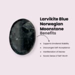 Larvikite Blue Norwegian Moon Worry Stone for Protection and Clarity