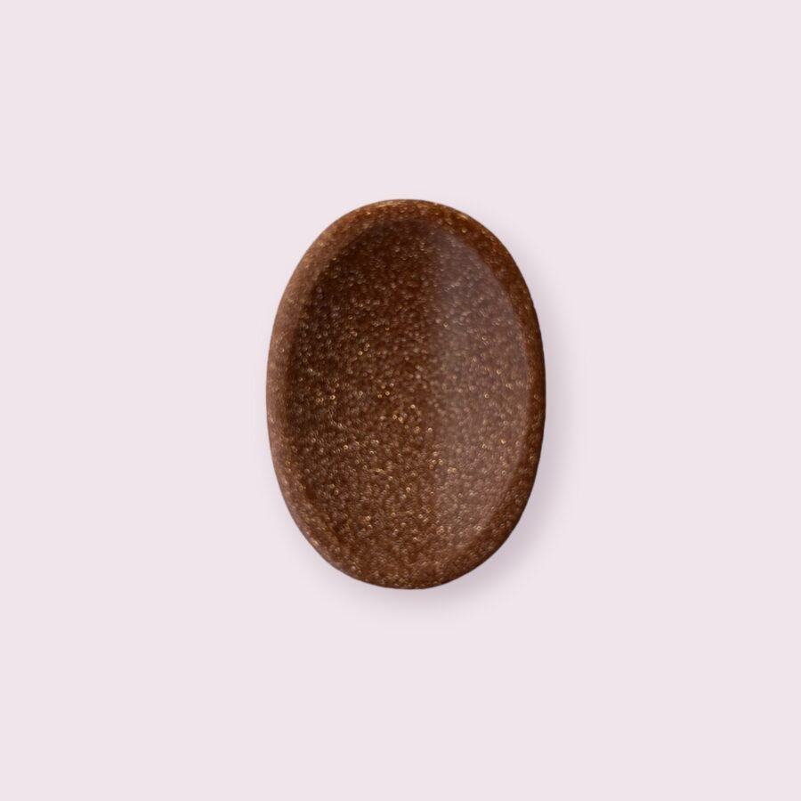 Red Goldstone Worry Stone – Stone of Ambition & Vitality - Image 2
