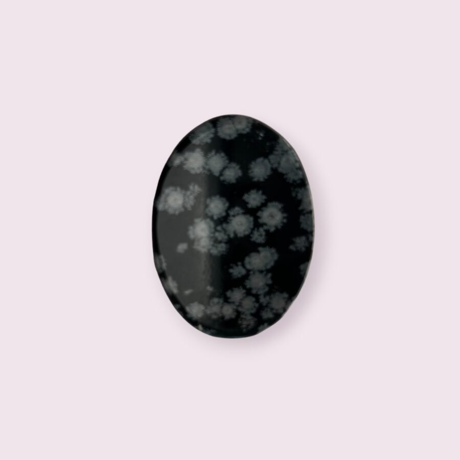 Snowflake Obsidian Worry Stone – Stone of Purity & Inner Reflection - Image 2