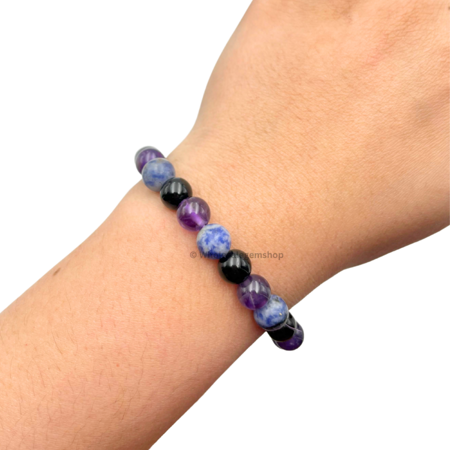 Empowerment Bracelet, 8 mm Round Courage and Confidence Crystals (Lab Certified) - Image 3