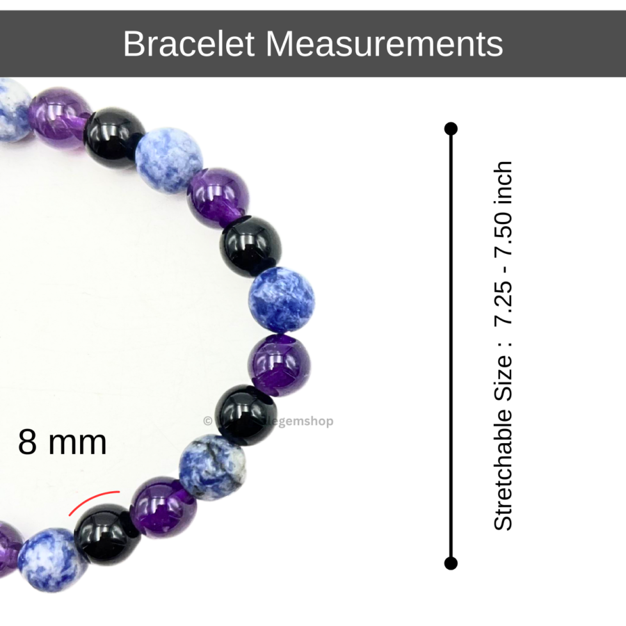Empowerment Bracelet, 8 mm Round Courage and Confidence Crystals (Lab Certified) - Image 5
