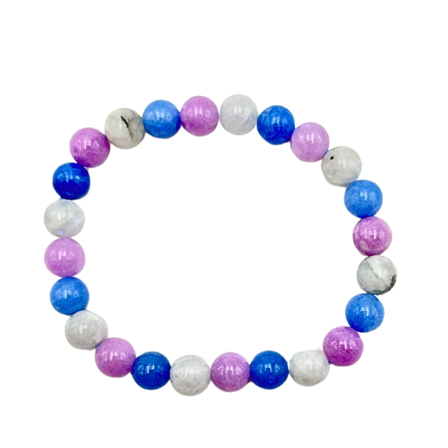 Meditation Bracelet 8mm Clarity and Mindfulness Crystals (Lab Certified)