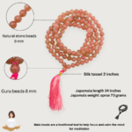 Strawberry Quartz Hand Knotted Jap Mala - Image 4