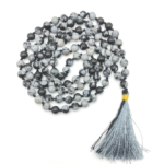 Snowflake Obsidian Without Hand Knotted Jap Mala