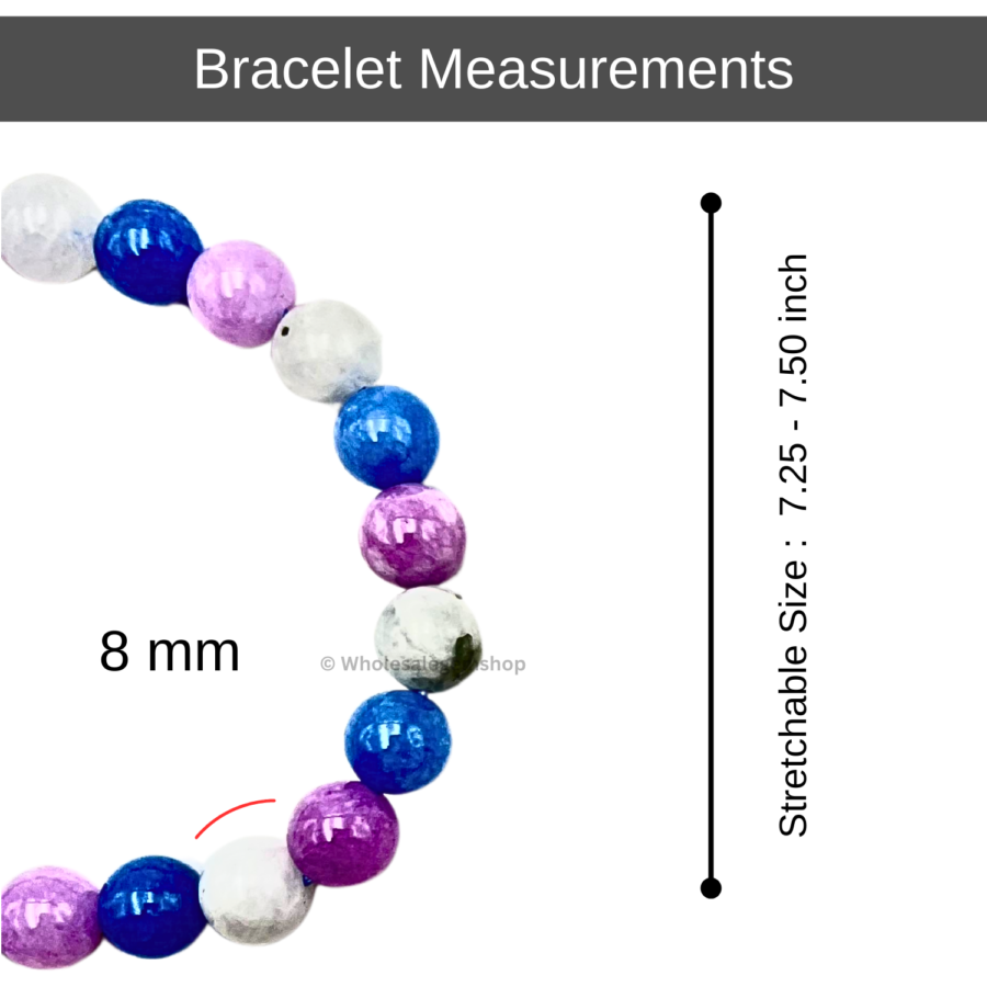Meditation Bracelet 8mm Clarity and Mindfulness Crystals (Lab Certified) - Image 4