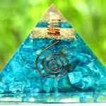 Blue Apatite Orgonite Pyramid