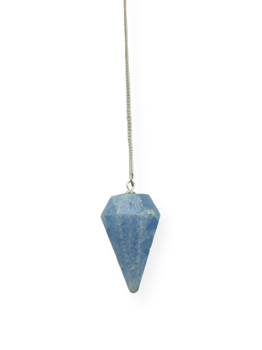 Blue Calcite Gemstone Pendulum