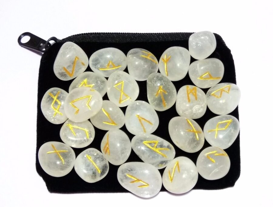 Clear Crystal Quartz Rune Set - Image 2