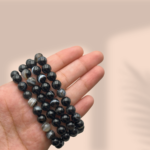 Black Banded Agate Hand Knotted Jap Mala - Image 5