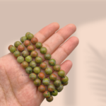 Unakite Hand Knotted Jap Mala - Image 5