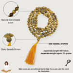 Yellow Calcite Hand Knotted Jap Mala - Image 4