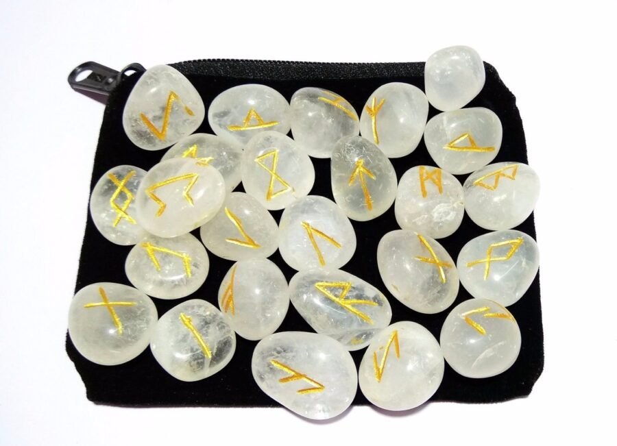 Clear Crystal Quartz Rune Set - Image 3