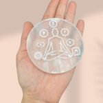 Selenite Plate Round Buddha Yoga - Image 6