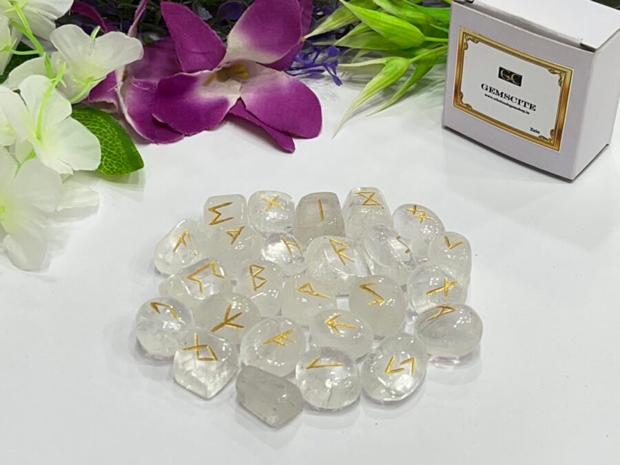 Clear Crystal Quartz Rune Set - Image 4
