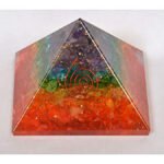 7-Chakra Dyed Orgonite Pyramid - Image 4