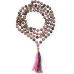 Rohdonite with Black Matrix Without Hand Knotted Jap Mala - Image 2