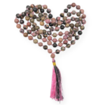 Rohdonite with Black Matrix Without Hand Knotted Jap Mala - Image 3