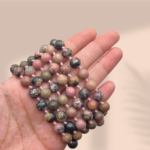 Rohdonite with Black Matrix Without Hand Knotted Jap Mala - Image 5