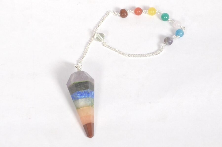 Seven Chakra Lapis with Chakra Chain Pendulum - Image 2