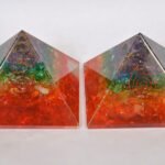 7-Chakra Dyed Orgonite Pyramid - Image 5
