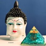 Blue Apatite Orgonite Pyramid - Image 2