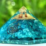 Blue Apatite Orgonite Pyramid - Image 3