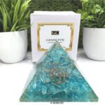 Blue Apatite Orgonite Pyramid - Image 5