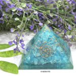 Blue Apatite Orgonite Pyramid - Image 6