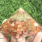 Red Carnelian Orgonite Pyramid - Image 5