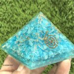 Blue Apatite Orgonite Pyramid - Image 8
