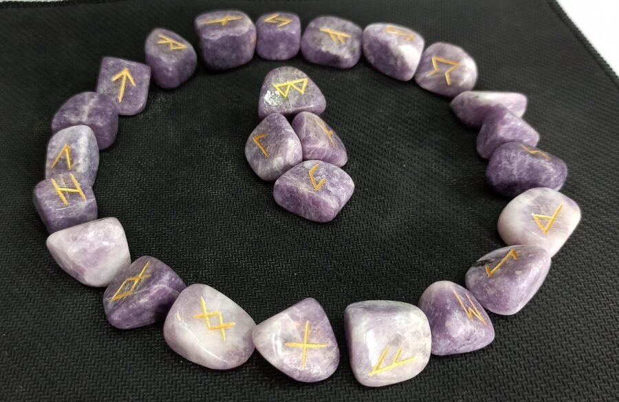 Lepidolite Rune Set - Image 4