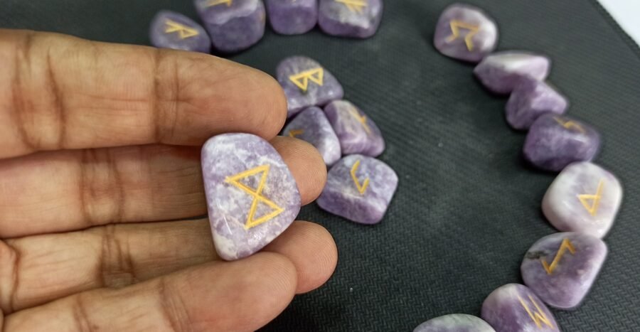 Lepidolite Rune Set - Image 7