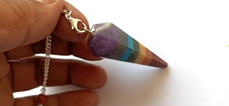 Seven Chakra Firoza with Chakra Chain Pendulum - Image 10
