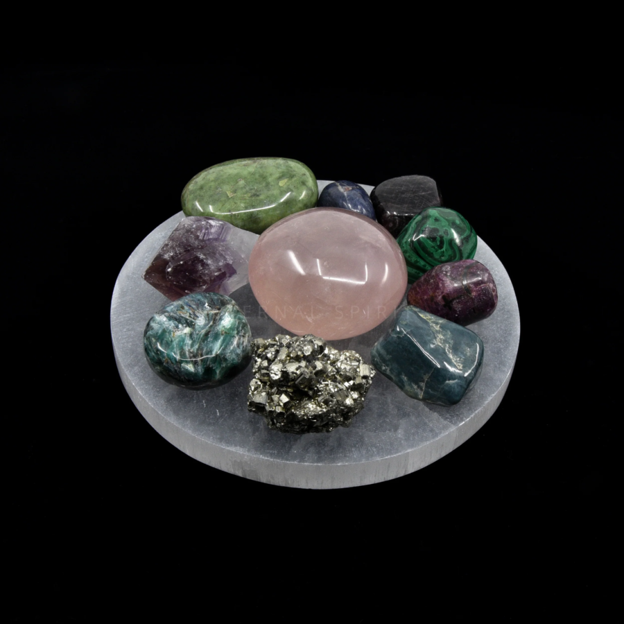 Plain Selenite Plate Round - Image 4