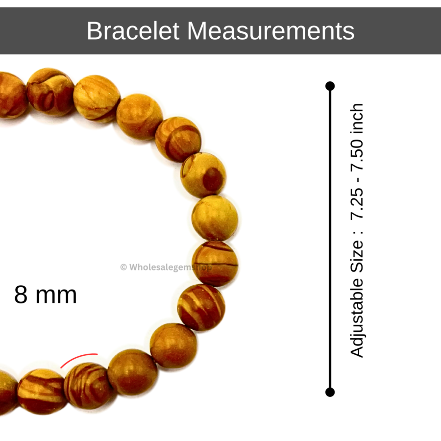 Yellow Jasper Single Stone Bracelet - Image 3