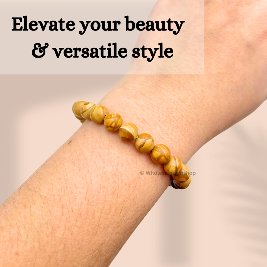 Yellow Jasper Single Stone Bracelet - Image 5