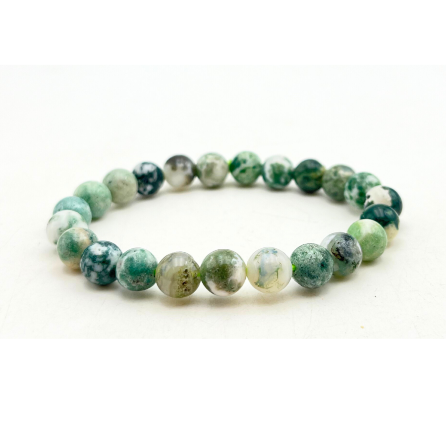 Tree Agate Single Stone Bracelet