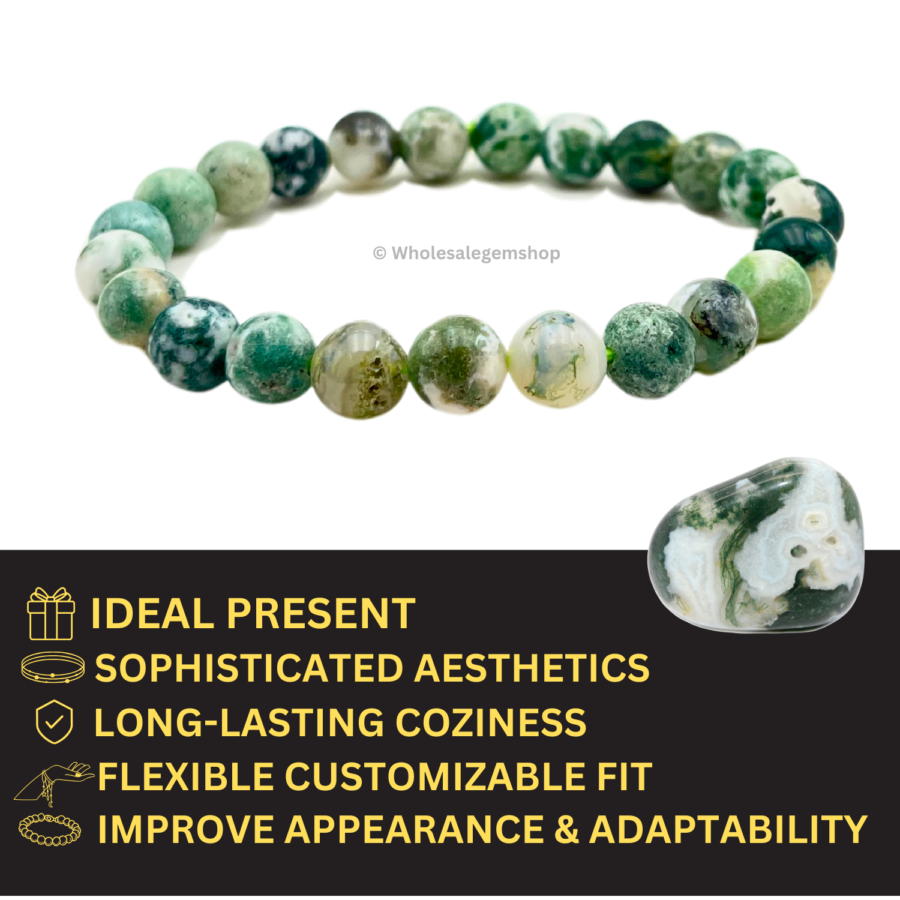 Tree Agate Single Stone Bracelet - Image 4