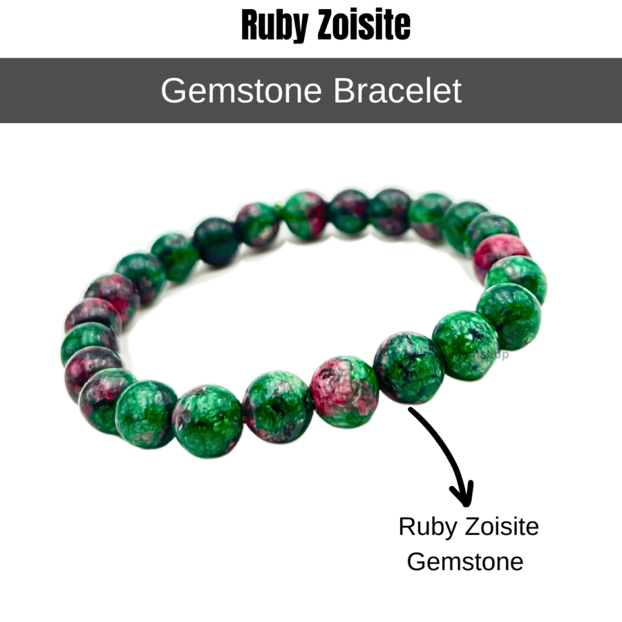 Ruby Zoisite Single Stone Bracelet - Image 2