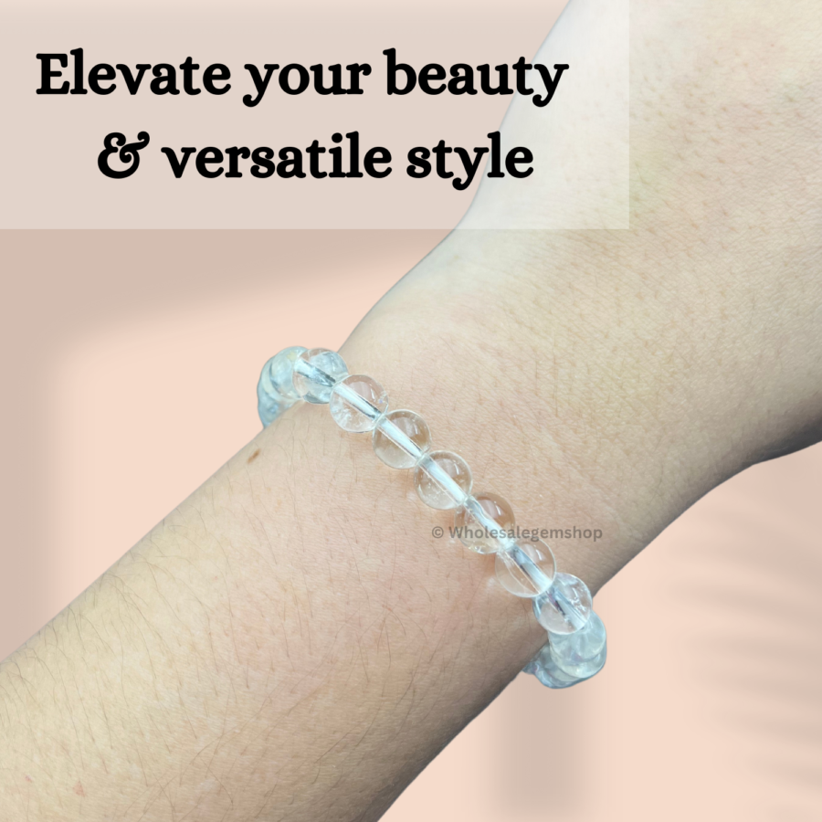 Clear Quartz Single Stone Bracelet - Image 5