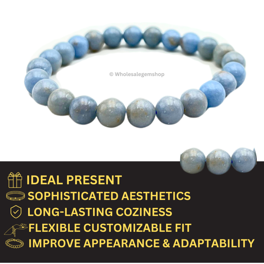Angelite Single Stone Bracelet - Image 4