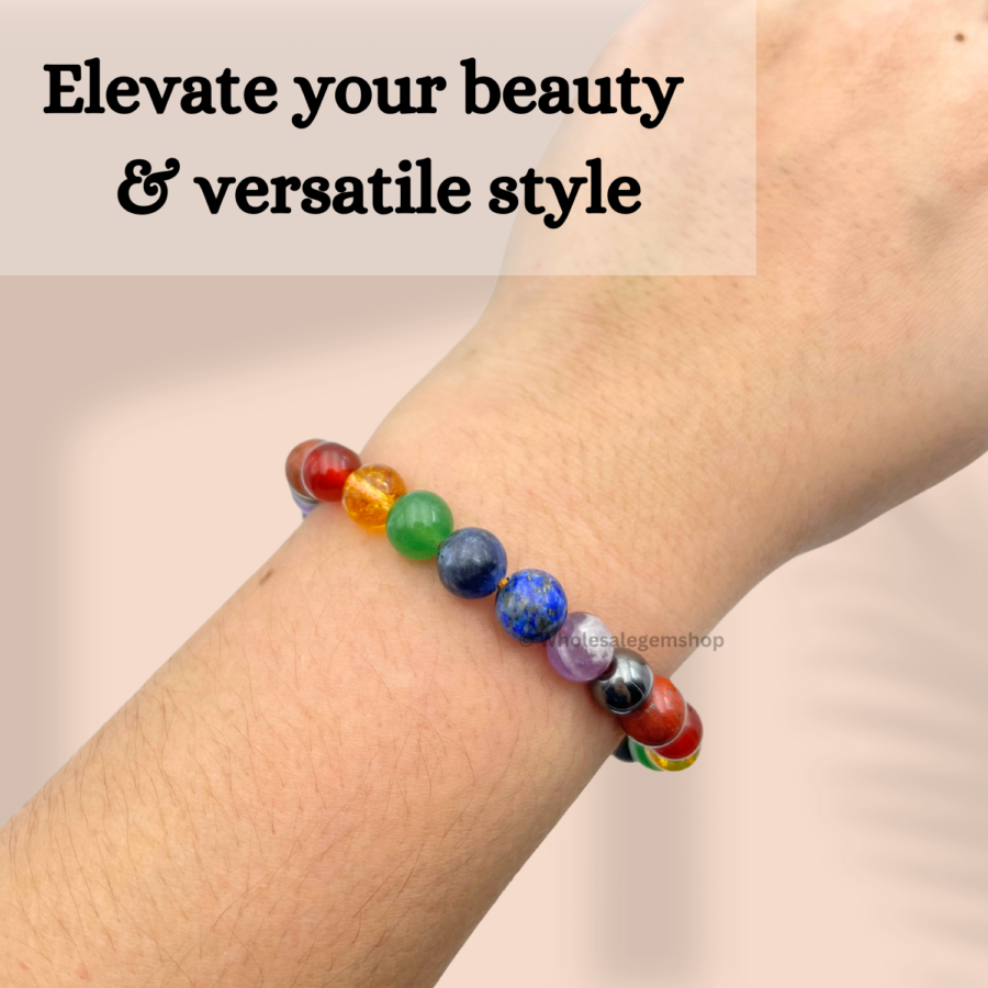 Seven Chakra Single Stone Bracelet - Image 5