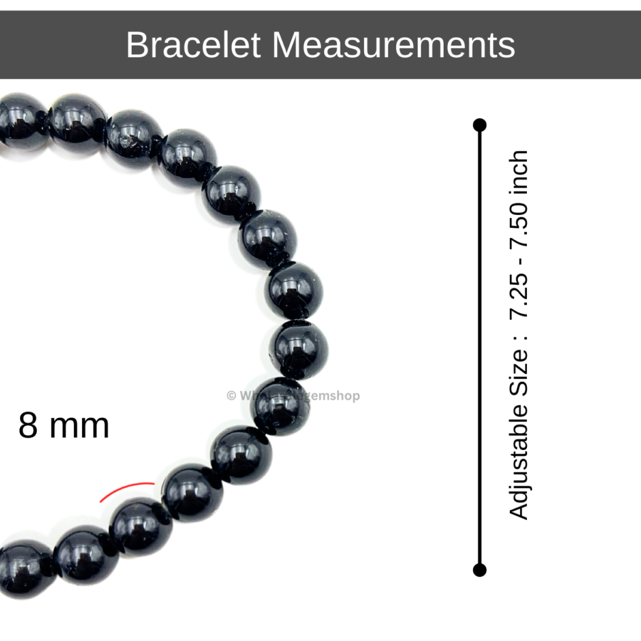 Black Tourmaline Single Stone Bracelet - Image 3