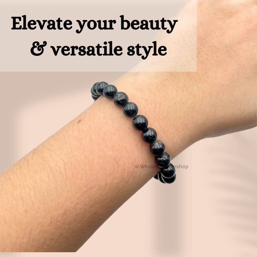 Black Tourmaline Single Stone Bracelet - Image 5