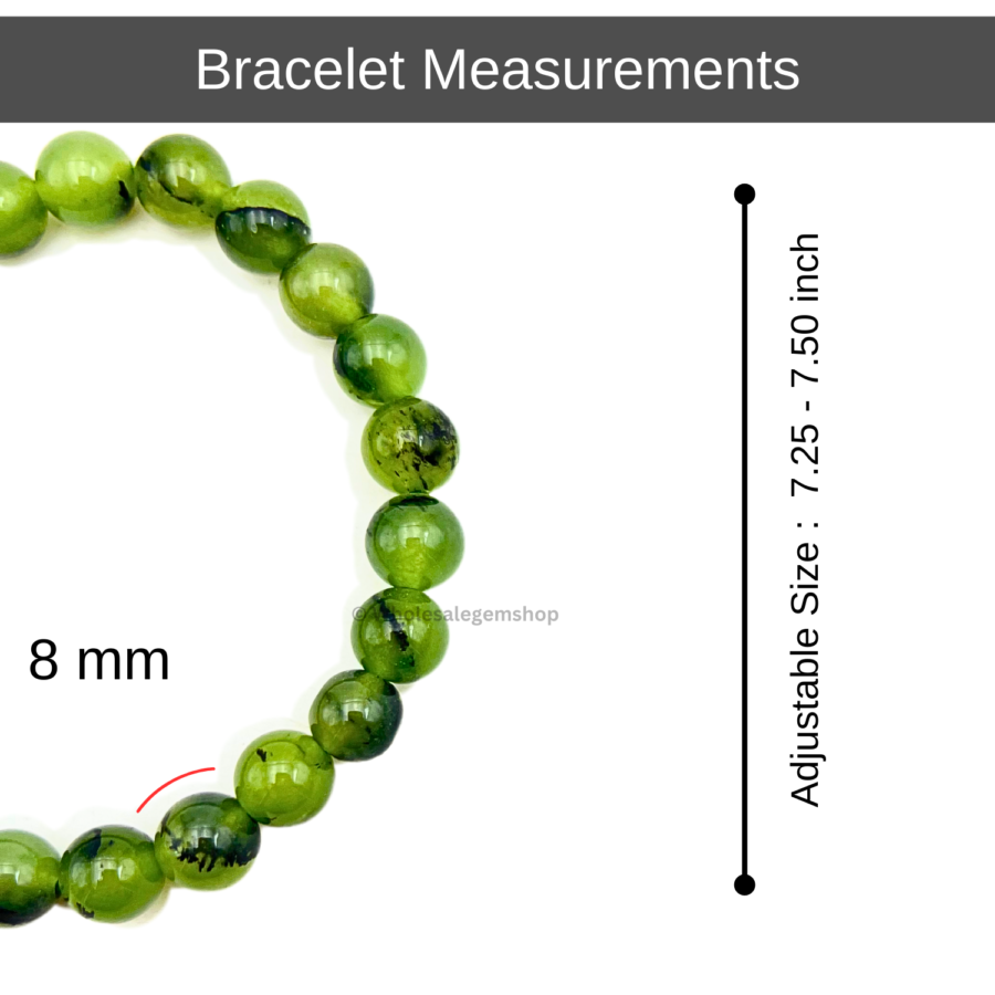 Prehnite Single Stone Bracelet - Image 3