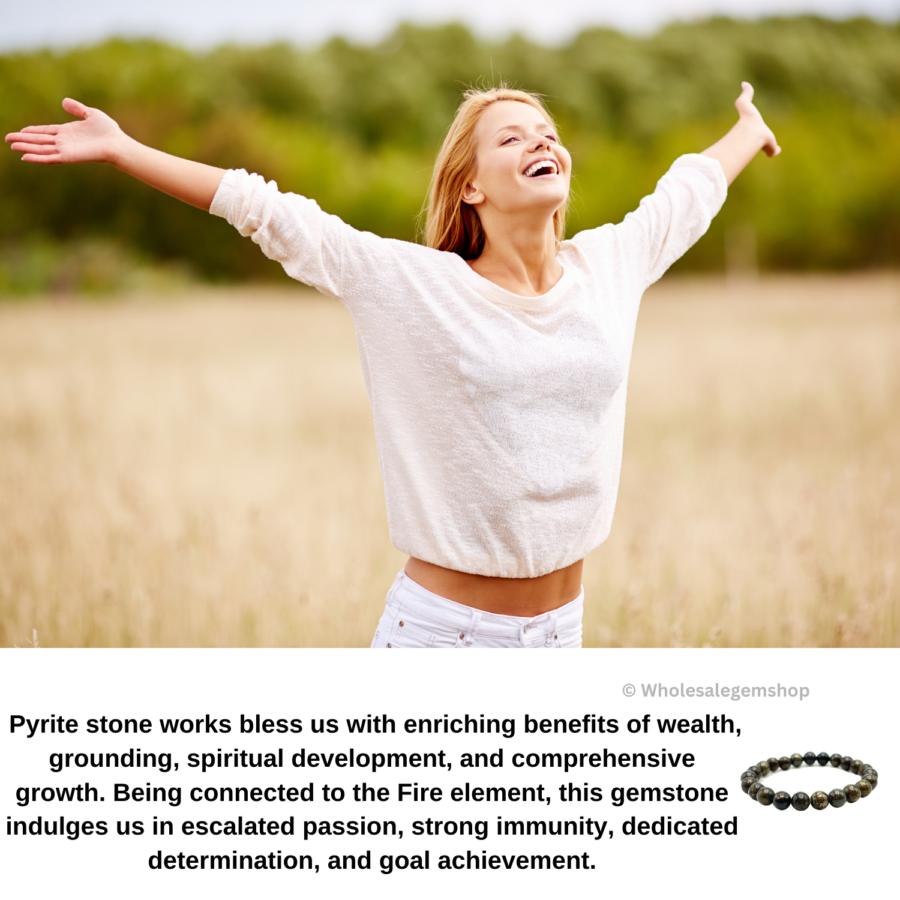 Pyrite Single Stone Bracelet - Image 6
